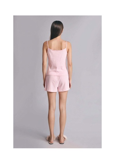 Defacto Regular Fıt Kısa Kollu 2li Açık Pembe Şortlu Pijama Takımı H6955ax26smpn648 Pembe-pn648