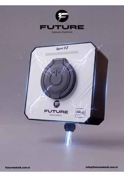 Future Ac Wallbox 22kw - Agent V3 Smart Elektrikli Araç Şarj Cihazı - Soketli