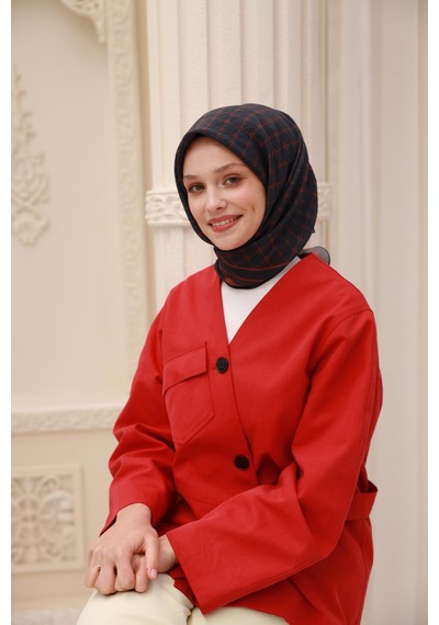 Silk Home Olinda Eşarp 48004-72 Antrasit, Kiremit
