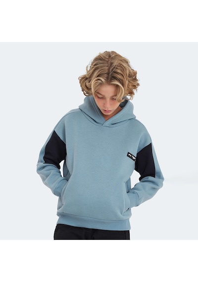 Slazenger LAYNE Çocuk Kapüşonlu Cepli Mavi / Lacivert Sweatshirt