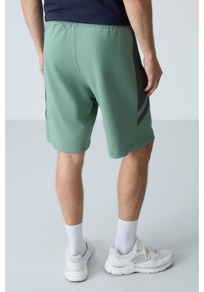 Air Jones Tommy Life Açık Yeşil Pamuklu Kalın Yumuşak Dokulu Standart Fit Basic Erkek Şort - 81281 A. Haki