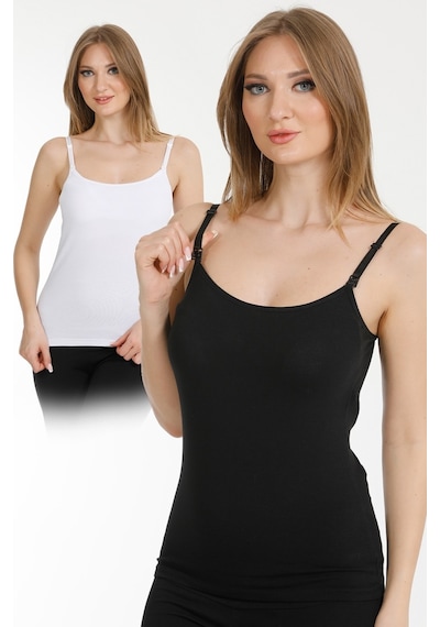 Parlingerie 2li Hamile Emzirme Atleti Siyah-beyaz Siyah - Beyaz