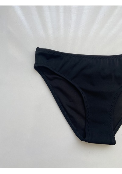 Zi Siyah Düz Kalın Kenar Bikini Altı