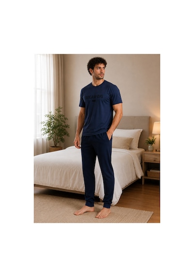 Pijamask Erkek Lacivert Dream Big Baskılı Pamuklu Uzun Pantolonlu Pijama Takımı Rahat Ev Giyim Lacivert Pijamask Erkek Lacivert Dream Big Baskılı Pamuklu Uzun Pantolonlu Pijama Takımı Rahat Ev Giyim Lacivert