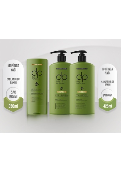 Dp Daily Perfection Şampuan Moringa Yağı 425 ML X 2 & Saç Bakım Kremi Moringa 350 ML