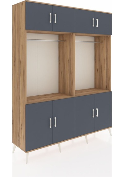 Hyperion Gardrop 10 Raflı 8 Kapaklı 2 Askılı 176x44x221 Çam-antrasit/çam Antrasit/çam Hyperion Gardrop 10 Raflı 8 Kapaklı 2 Askılı 176x44x221 Çam-antrasit/çam Antrasit/çam