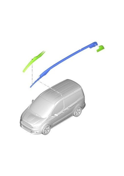 Yok Yok Oto Ford Courıer Tavan Çıta Başlık Plastiği Arka Sağ 2014-2023