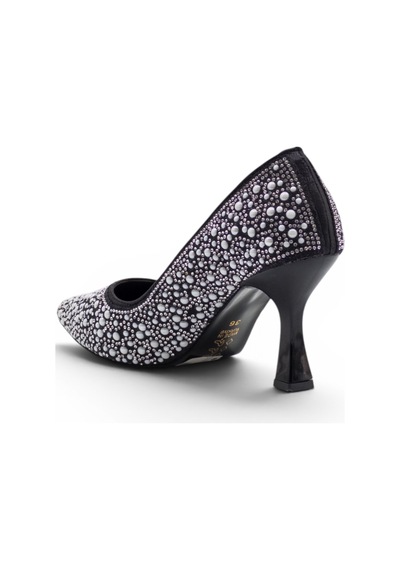 Beşler 0013 İncili Kadın Stiletto siyah