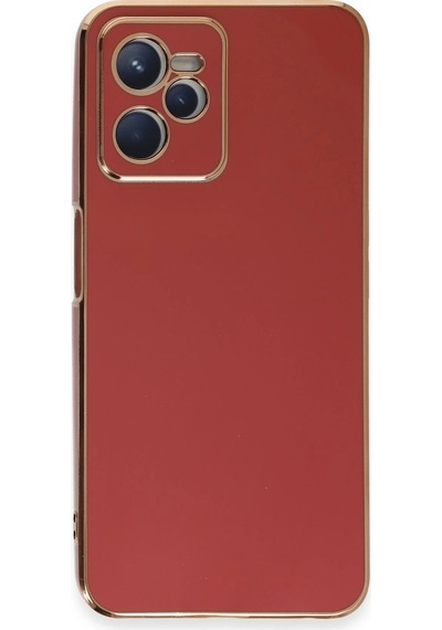 Gld-spt- Newface Realme C35 Kılıf Volet Silikon - Kırmızı