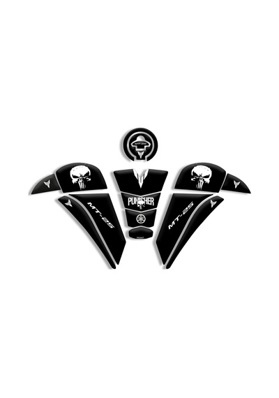 Motosıklet Kaplama Mt-25 Punısher Tasarımlı 2020/2024 01