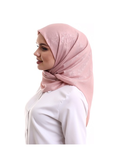 Kofra Desenli Baş Örtü - Pembe