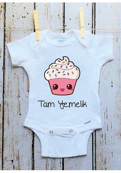 Babylimon Baskılı Zıbın Beyaz - 132151423 Beyaz
