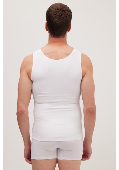 Tudors Erkek Süper Slim Fit Extra Dar Kesim Lastikli Beyaz Atlet Korse-41684 Beyaz