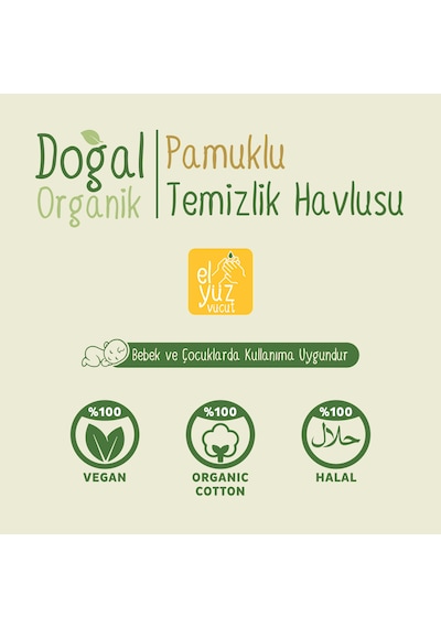Sleepy Doğal Organik Pamuklu Cep Mendili 10X15