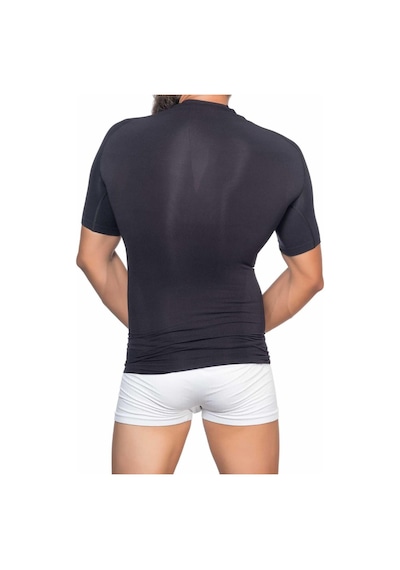 Moon Wear Siyah Mı Emay E1010 Yarım Kol Erkek Korse Atlet Siyah