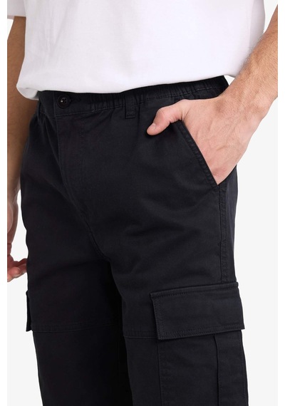 Defacto Regular Jogger Kargo Cepli Gabardin Pantolon C9163ax26spbk81 Siyah-bk81