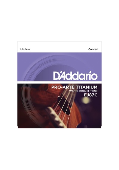 D'addario Ej87c Concert Ukulele Tel Seti - Titanyum Profesyonel Titanyum Malzeme İle Güçlü Ve Parlak Ses Projeksiyonu, Konser Tipi Ukulele Uyumu