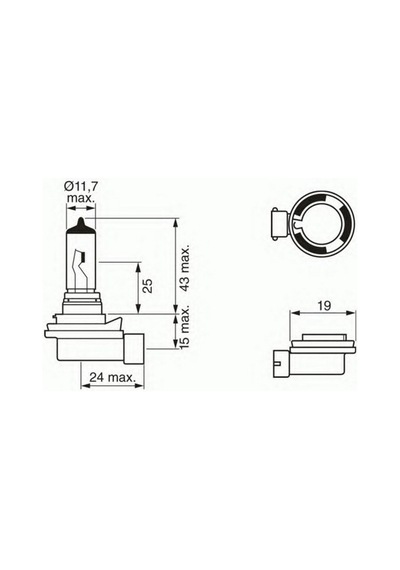 Bosch  H8 Far Sis Ampülü 12V 35W Normal Işık 1987302805