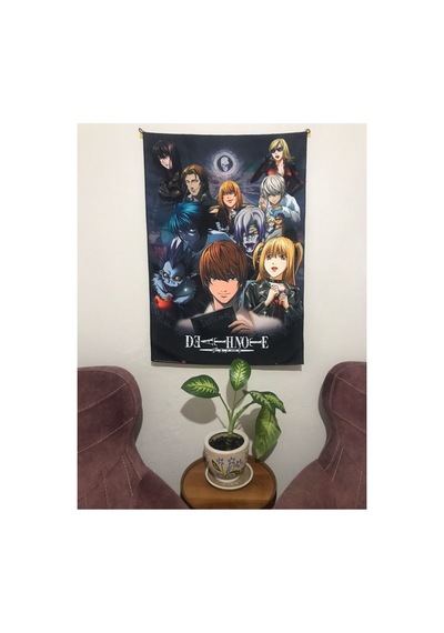 Anime Death Note Desenli Tasarım Duvar Halısı