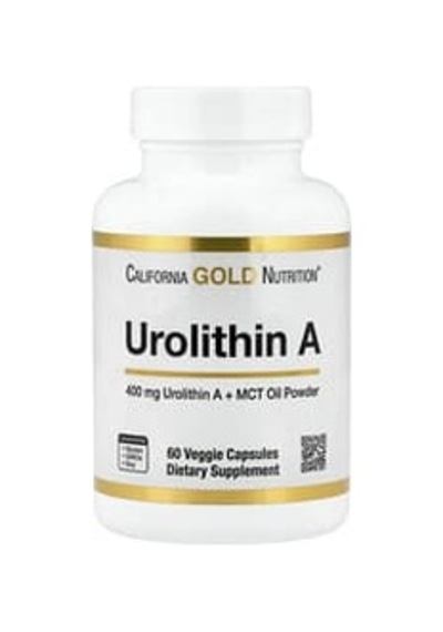 California Gold Nutrition, Urolithin A With Mct Oil Powder, 60 Veggie Capsules