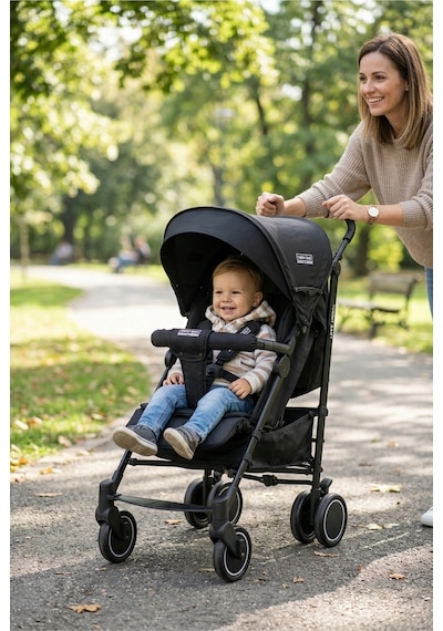 Tommy Baby Luppo Black Tam Yatar Baston Bebek Arabası Puset