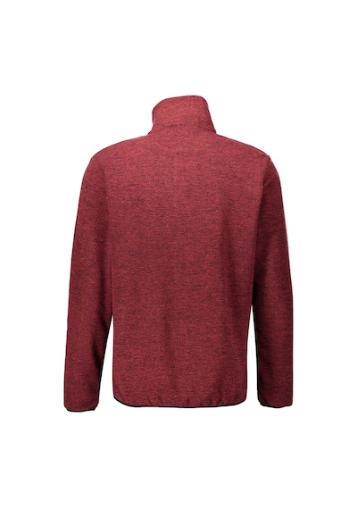 Exuma Tam Fermuarlı Erkek Sweatshirt Bordo Siyah