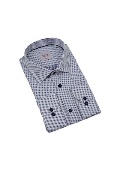 Erkek Puantiyeli Slim Fitt Uzun Kol Gömlek 2380 Bgl-st04375 İndigo