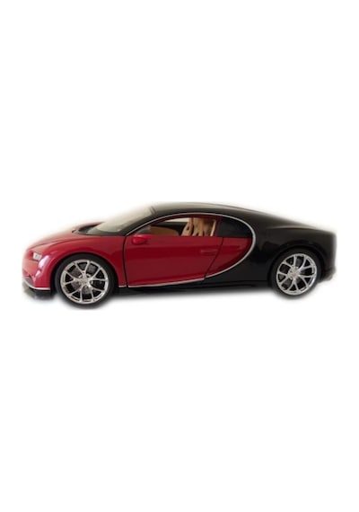 Bugatti Chiron 1/24-27 Ölçek Kırmızı-siyah Model Oyuncak Araba