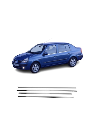 R. Clio Symbol Krom Cam Çıtası 1999-2006 4Prç Paslanmaz Çelik N11.2787