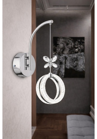 Athena Model Krom Kaplama 3 Renk Salon Mutfak Oturma Yatak Odası Duvar Modern Şık Led Aplik