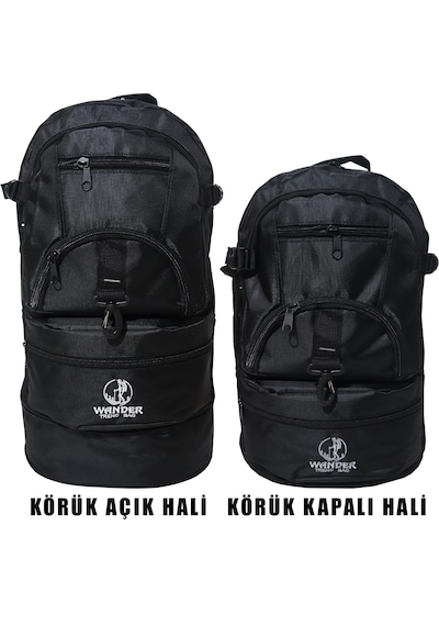 Bag Trend Bt Kamp Çantası 45 Litre Sırt Çantası Körüklü Trekking Outdoor Su Geçirmez 5 Gözlü Astarlı Siyah