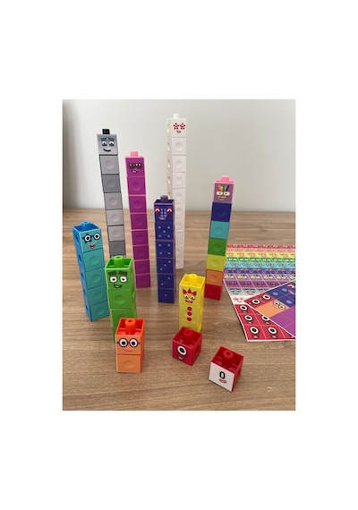 Numberblocks 100 Parça Geçmeli Matematik Küpleri - Snapcubes / 0-10 Stickers
