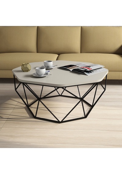 Variant Diamond Metal Orta Sehpa - Krem