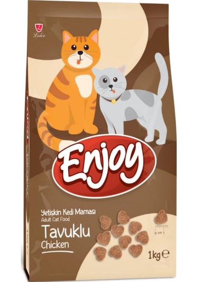 Enjoy Yetişkin Kediler İçin Tavuklu Tam Ve Dengeli Kedi Maması 1 Kg X 15