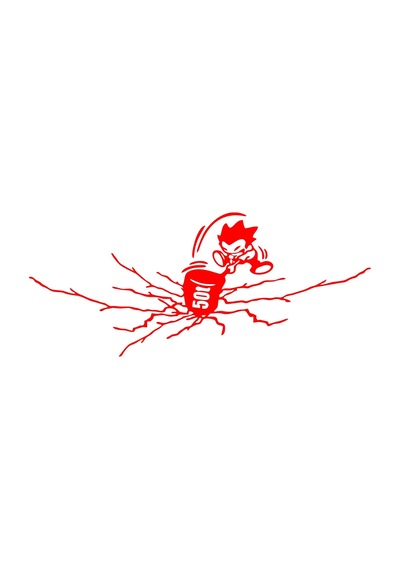 50 Ton Araba Sticker 17x17 Cm Kırmızı