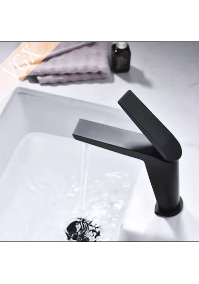 İsaoğlu Yapı Lavabo Bataryası Siyah Lavabo Musluğu Velar Mat Siyah Banyo Bataryası Siyah Musluk Siyah