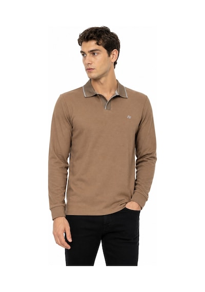 Advante Erkek Mevsimlik Spor Polo V Yaka Sweatshırt Bgl-st05469 A.Kahverengi