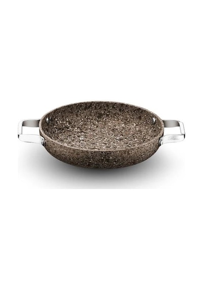 Brioni Stone Age Çizilmez Yanmaz Yapışmaz Terra 22 Cm Sahan Kapaklı Kahverengi