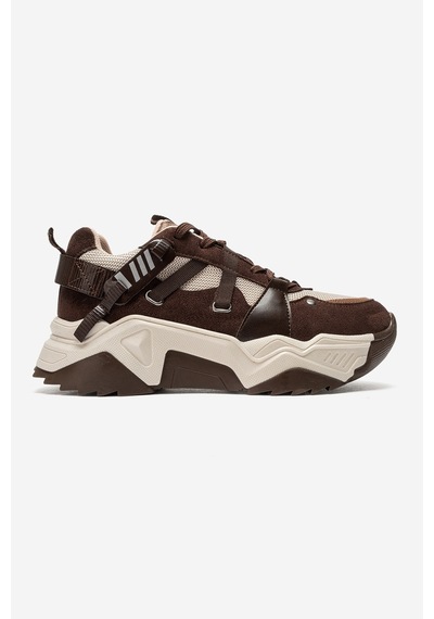 Luvi Shoes Leona Kahverengi Süet Kadın Spor Sneakers