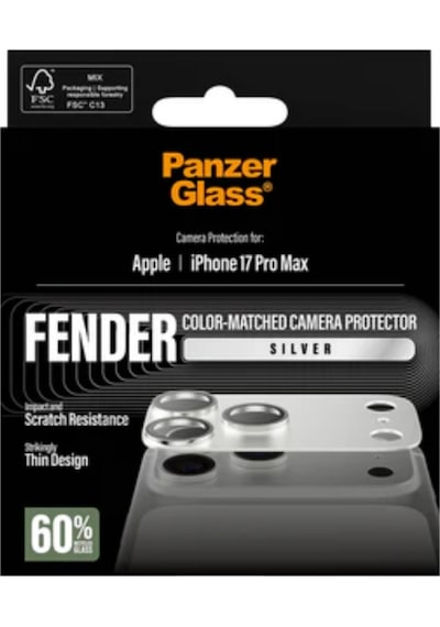 Panzerglass Apple Uyumlu iPhone 17 Pro Max Fender Gümüş Lens Koruyucu Gümüş