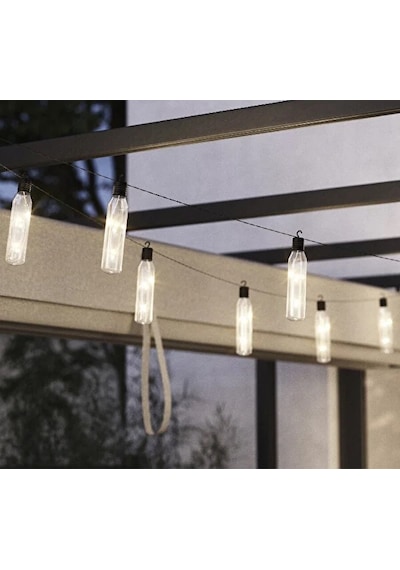 9 Adet Solar LED Şişe Sarkıt Işık Güneş Enerjili Bahçe Balkon Teras Çardak Dekoratif Aydınlatma Lambası IP44