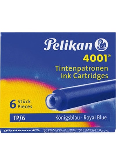 Pelikan 4001 Mavi Dolmakalem Kartuşu Küçük Boy 6'lı Paket