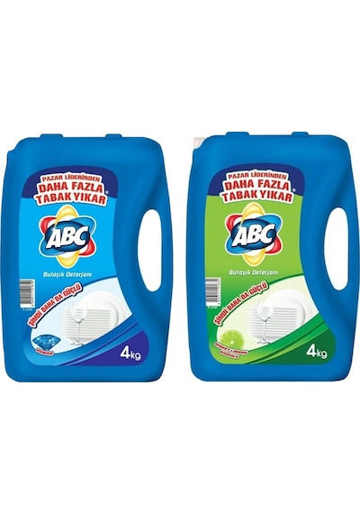 Abc Bulaşık Deterjanı Power Ve Misket Limon 4 Lt 2 Li Karma Paket