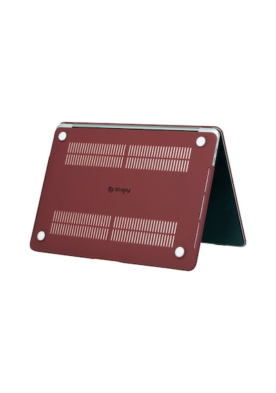 Blogy Macbook Uyumlu 16 M5  Paket - Ekran Koruyucu + 60w Şarj Kablosu + Kılıf Kırmızı