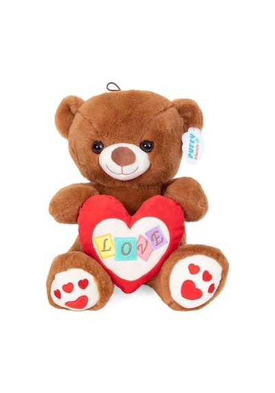 4762 Peluş Ayı Kalpli 30 Cm Çok Renkli