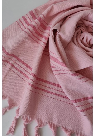 Tek Yüzlü Pamuk Havlu Peştemal - Pembe Pembe
