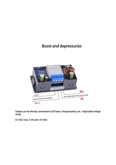 Lasonstiges Dc Dc Buck Boost Dönüştürücü Cc Cv 0.5-30v 4a 5v 6v 12v 24v Güç Kaynağı Modülü Ayarlanabilir Ayarlanabilir Laboratuvar Güç Kaynağı