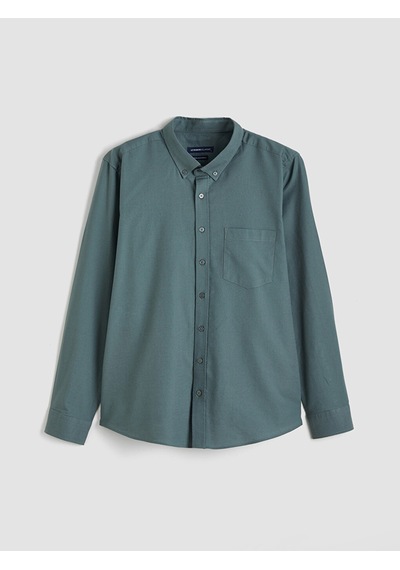 Lcwaıkıkı Classic Yeşil Regular Fit Oxford Erkek Gömlek