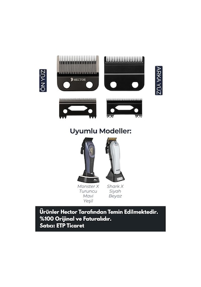 Hector Monster Ve Shark Modelleri İçin Yedek Bıçak Seti