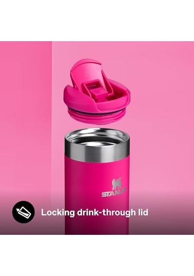 The Aerolight Transit Mug Termos Bardak, Koyu Pembe Pink Vibes , 0.35 Litre Açık Bej